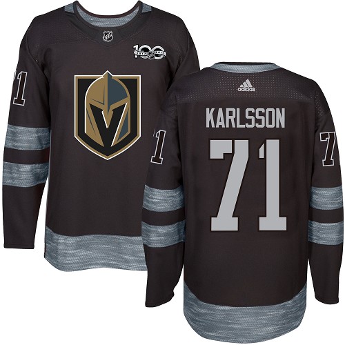 Adidas Golden Knights #71 William Karlsson Black 1917-100th Anniversary Stitched NHL Jersey - Click Image to Close